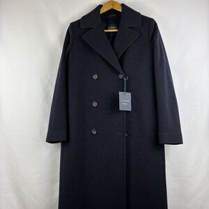 8 Icons Cinzia Rocca Coat Wool Double Breasted Peacoat Collared Long Sleeve Tall